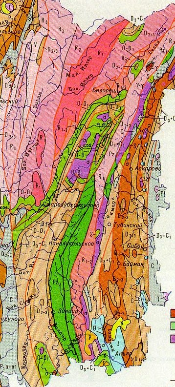 Геологическая карта башкирии